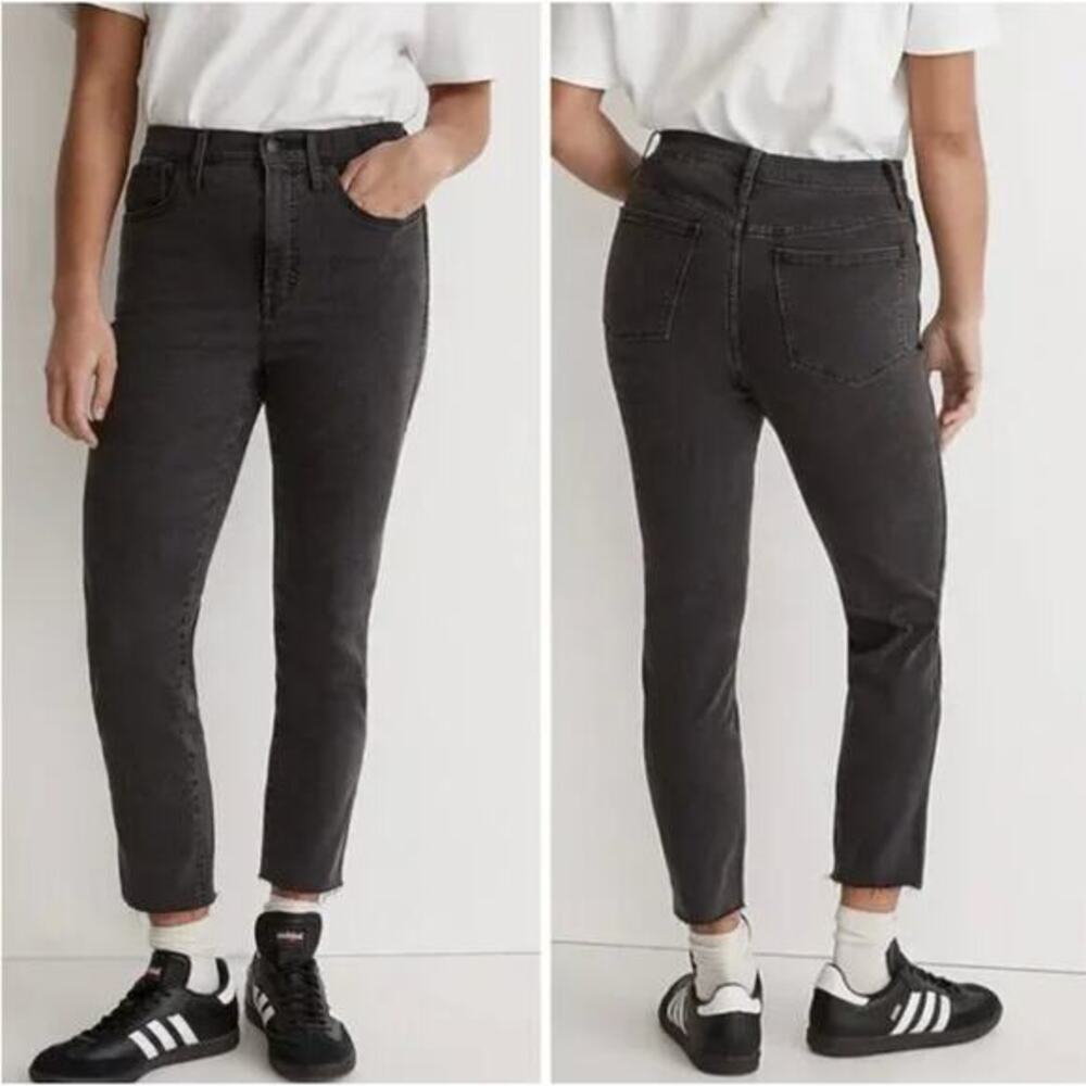 NEW Madewell Stovepipe Jeans in Banberry Wash: Raw-Hem Edition, 27
